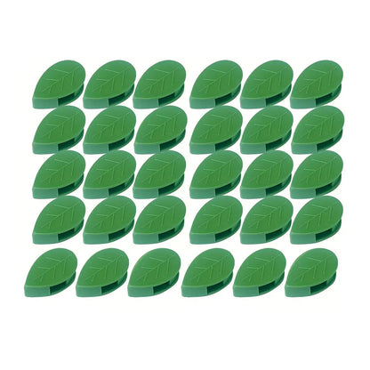 Plant Climbing Wall Fixture Clip Self-Adhesive Hook Vines Traction Invisible Stand Green Leaf Plant Clip Garden Wall Clip Plant Support Binding Clip Plants For Indoor Outdoor Decoration (30 Pcs Set)