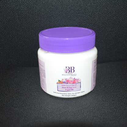 Beautiful Basics Shea Butter  Argan Oil Body Cream  450G