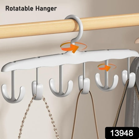 Tank Top Hanger 12-Hook Space Saving Hanger Capacity Rotatable Wood Space Saving Hanger Closet Organizers And Storage For Dorm  Apartment For Tank Top