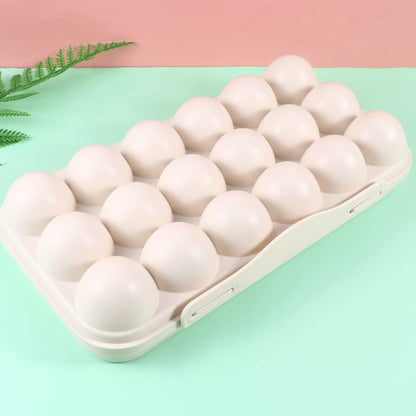 18 Grid Egg Holder Storage Shock-Proof Egg Container With Buckle Egg Carrier Egg Tray Egg Shelter Effective Full Seal Egg House Use For Fridge Camping Kitchen