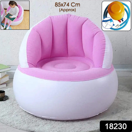 Kidsinflatable Sofa Chair With Backrest  Foot Air Pump With Hose (1 Set  85X74 Cm Approx)