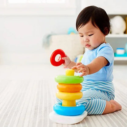 Plastic Baby Kids Teddy Stacking Ring Jumbo Stack Up Educational Toy 5Pc