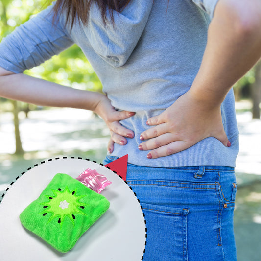 Green Sun Small Hot Water Bag With Cover For Pain Relief Neck Shoulder Pain And Hand Feet Warmer Menstrual Cramps.