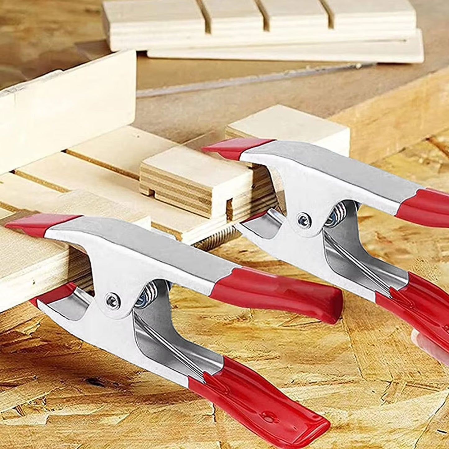Metalspring Clamps Heavy Duty Spring Metal Clips Clamp  (5 Pcs Set)