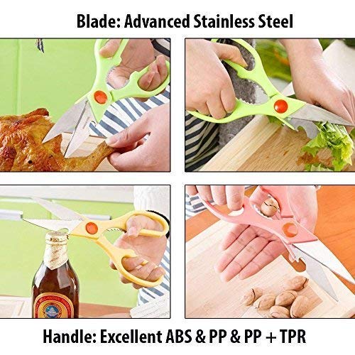 Multi-Function Kitchen Household For Vegetables Fruit Cheese  Meat Slices With Bottle Opener Stainless Steel Sea Food Scissor