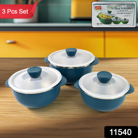 Apexmicrowave-Safe Serving Bowl 3 Pcs Set (700Ml 1000Ml 1400Ml)