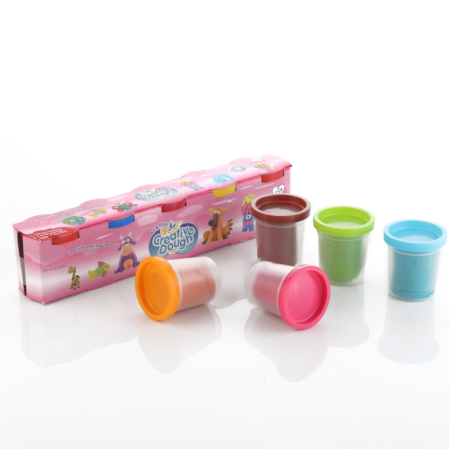 Non-Toxic Creative 100 Dough Clay 5 Different Colors (Pack Of 5 Pcs)