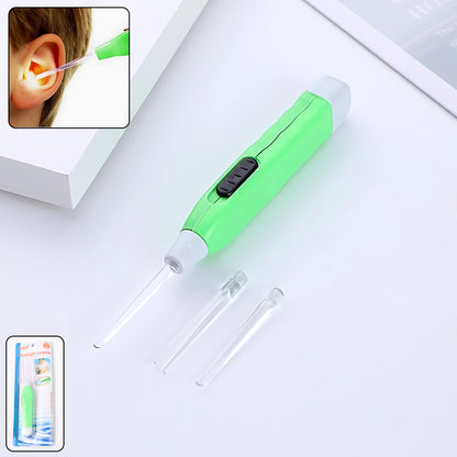 Greenled Flashlight Earpick With Tweezer (1 Pc)