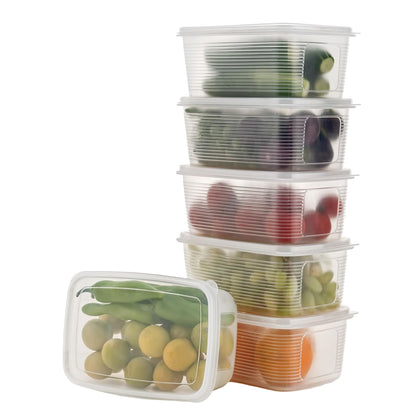 6 Pcsmultipurpose Plastic Food Storage Container Set