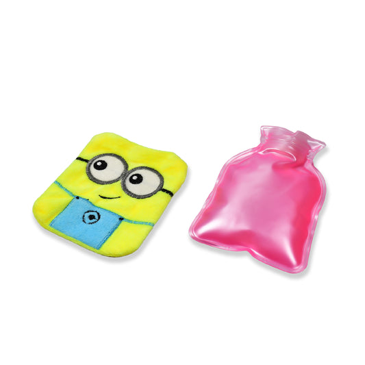 2Eye Minions Small Hot Water Bag With Cover For Pain Relief Neck Shoulder Pain And Hand Feet Warmer Menstrual Cramps.