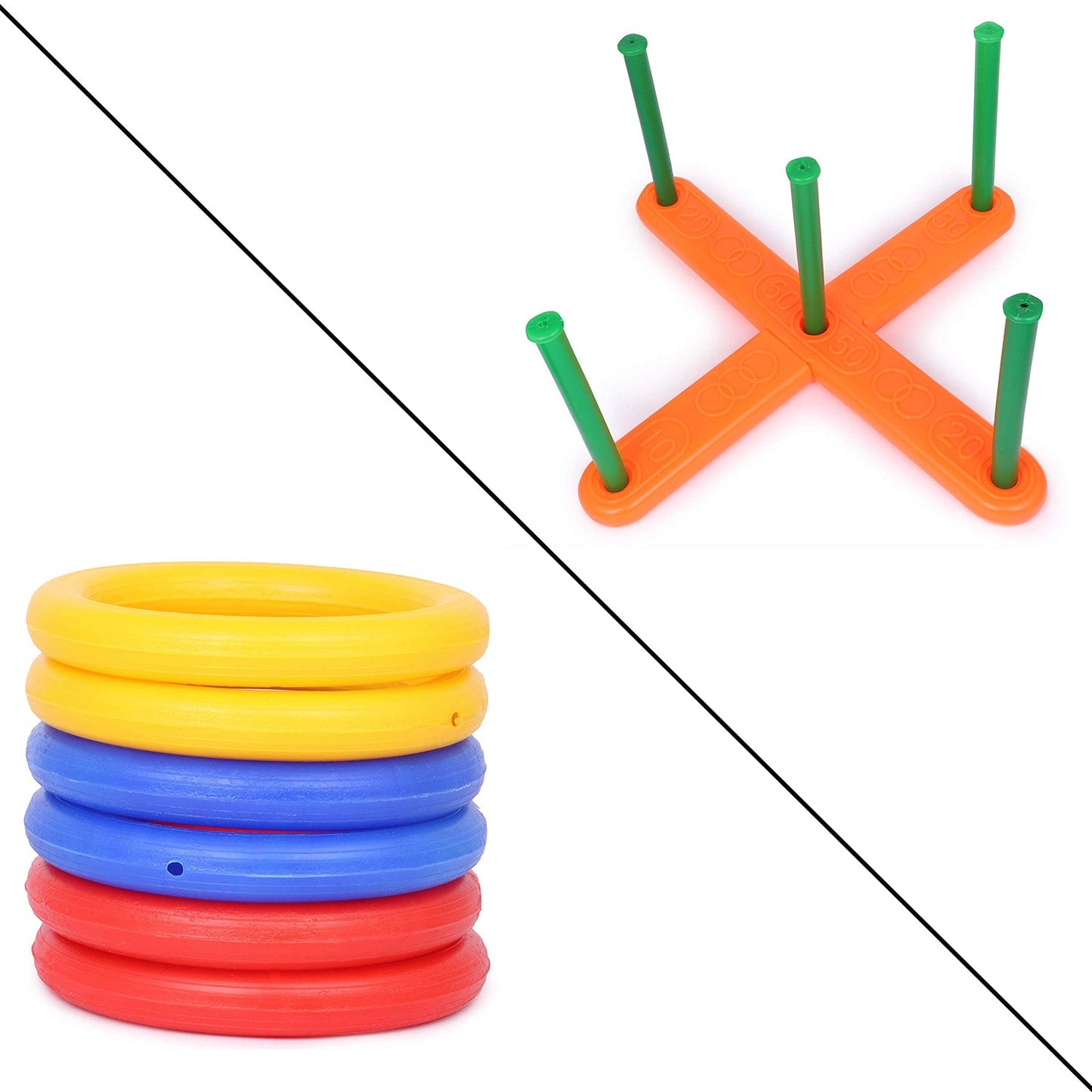 13 Pc Ring Toss Game Widely Used By Childrens And Kids For Playing And Enjoying Purposes And All In All Kinds Of Household And Official Places Etc.