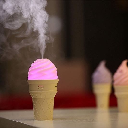 Ice Cream Design Led Humidifier For Freshening Air  Fragrance (Multicoloured)