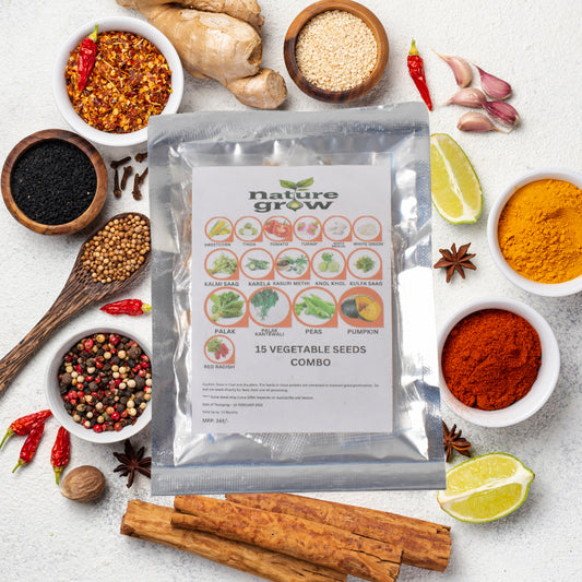 Varieties Of Vegetable Seeds Combo (1 Pkt.  15 Varieties)