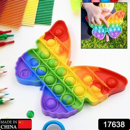 Pop Fidget Toy Push Pop Bubble Fidget Sensory Toy For Kids And Adults Fidget Popper Stress Reliever Sensory Fidget Poppers (Butterfly  Car Shape  1 Pc)