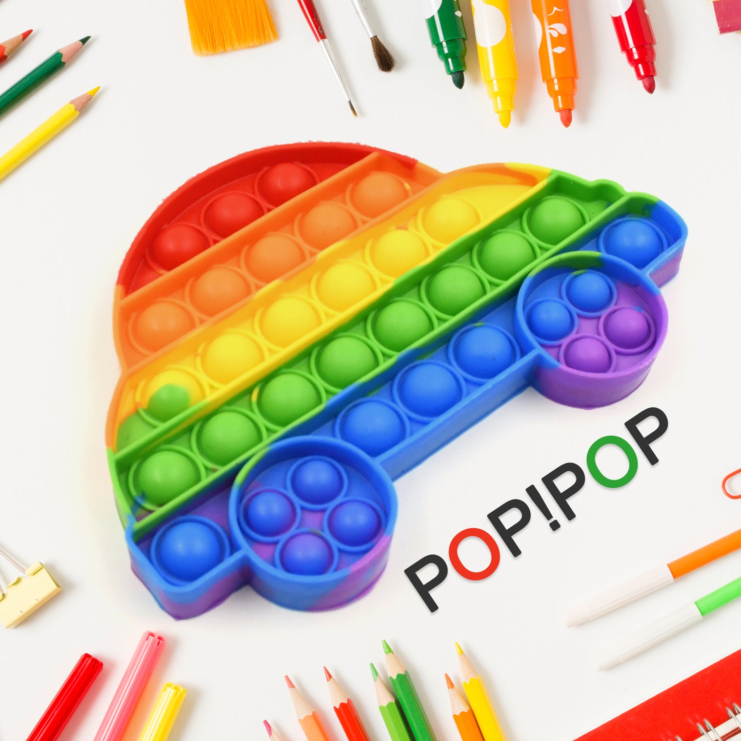 Pop Fidget Toy Push Pop Bubble Fidget Sensory Toy For Kids And Adults Fidget Popper Stress Reliever Sensory Fidget Poppers (Butterfly  Car Shape  1 Pc)