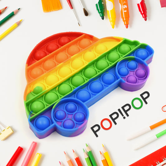 Pop Fidget Toy Push Pop Bubble Fidget Sensory Toy For Kids And Adults Fidget Popper Stress Reliever Sensory Fidget Poppers (Butterfly  Car Shape  1 Pc)
