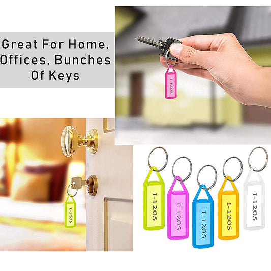 50Pc Keychain Tag Label Used For Decorative Purpose On Keys And All.