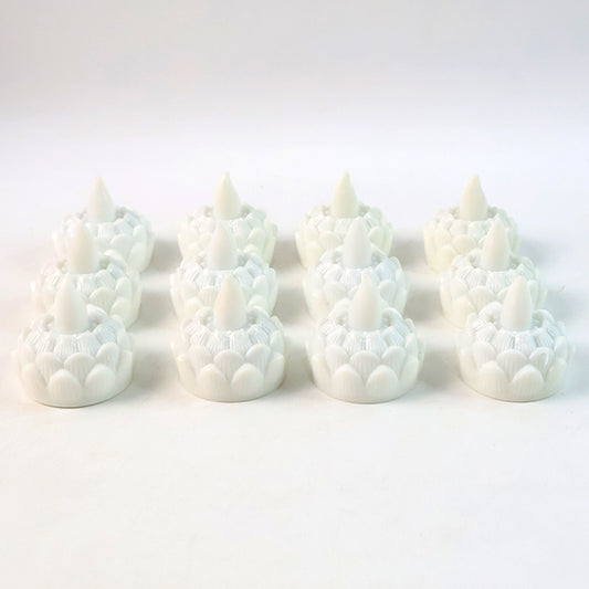Led Floating Lotus Water Sensor Candles (12 Pc)