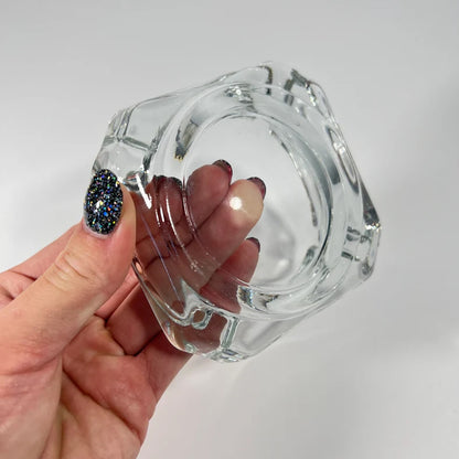 Glass Brunswick Crystal Quality Cigar Cigarette Ashtray Round Tabletop For Home Office Indoor Outdoor Home Decor