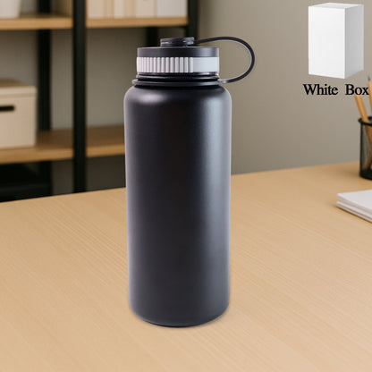 Blackstainless Steel Double Wall Vacuum-Insulated Drink Water Bottle (1000 Ml)