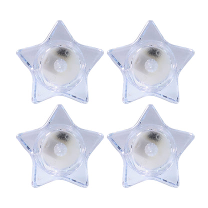 Flameless Star-Shaped Led Candles (4 Pc  Set)