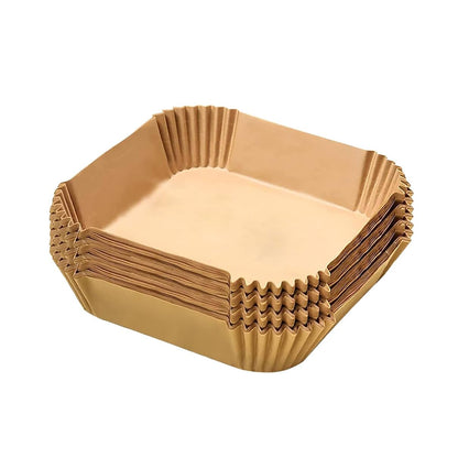 Square Air Fryer Disposable Paper Liner  (50 Pcs Set  160Mmx45Mm)