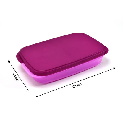 Unbreakable Divine Leak Proof Plastic Lunch Box Food Grade Plastic Bpa-Free 2 Containers With Spoon