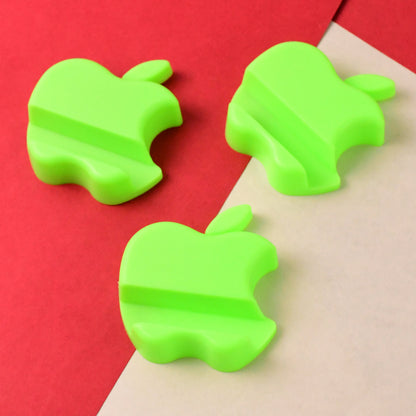 Apple-Shaped Plastic Mobile Phone Holder (3 Pc  Mix Color)