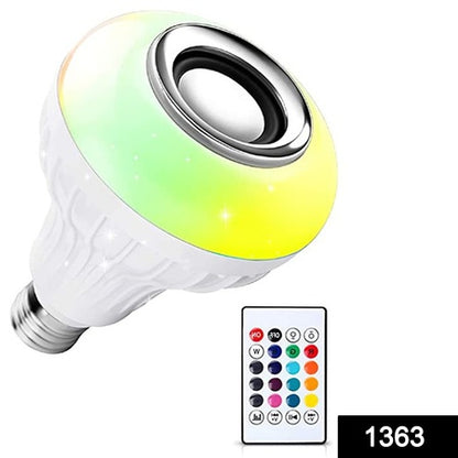 Wireless Bluetooth Sensor 12W Music Multicolor Led Bulb With Remote Controller