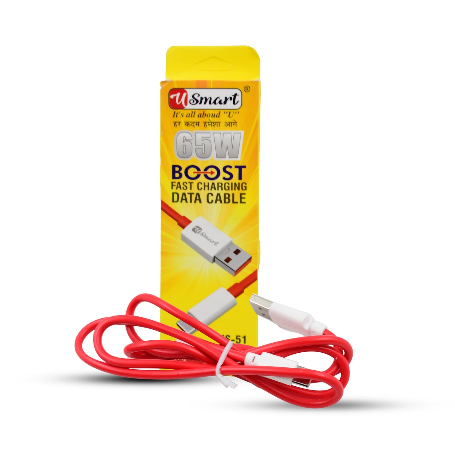 Typec Data Cable Fast Charging Data Cable (1000 Mm  65W  1 Pc)