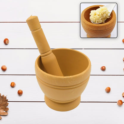 Mortar And Pestle Set For Spices Okhli Masher Khalbatta Kharal Mixer Natural  Traditional Grinder And Musal Well Design For Kitchen Home Herb