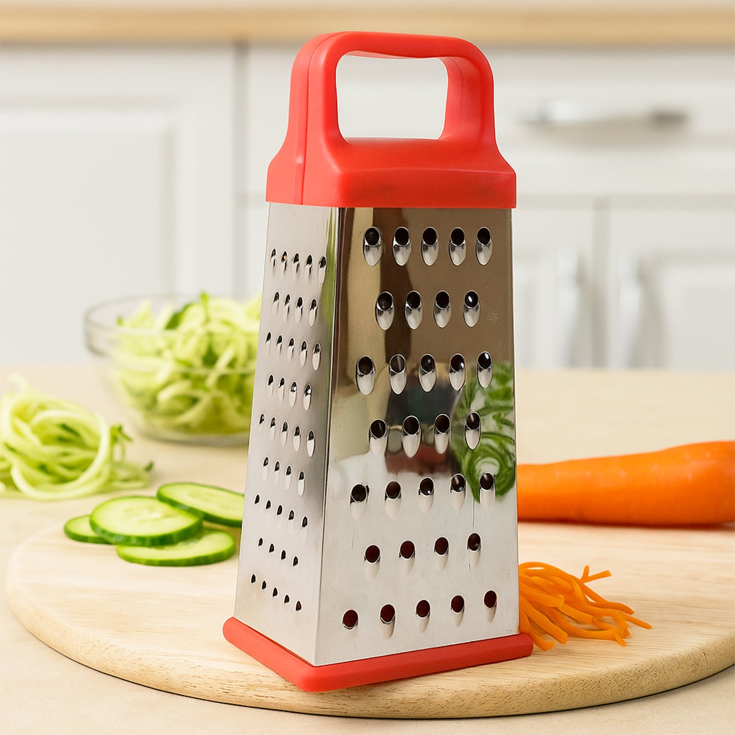 Supermom 5-In-1 Comfort Stainless Steel Grater And Slicer