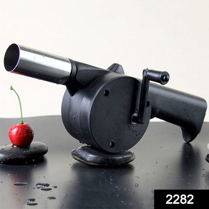 Portable Hand Crank Air Blower Fan For Charcoal Grill Bbq
